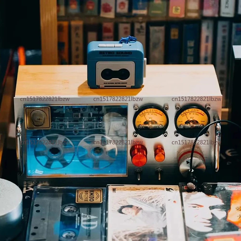 Medidor de Nivel de Audio Vintage de Alta Gama para Escritorio, Medidor VU, Visualizador de Audio RGB para Decoración del Hogar y Luz Ambiental