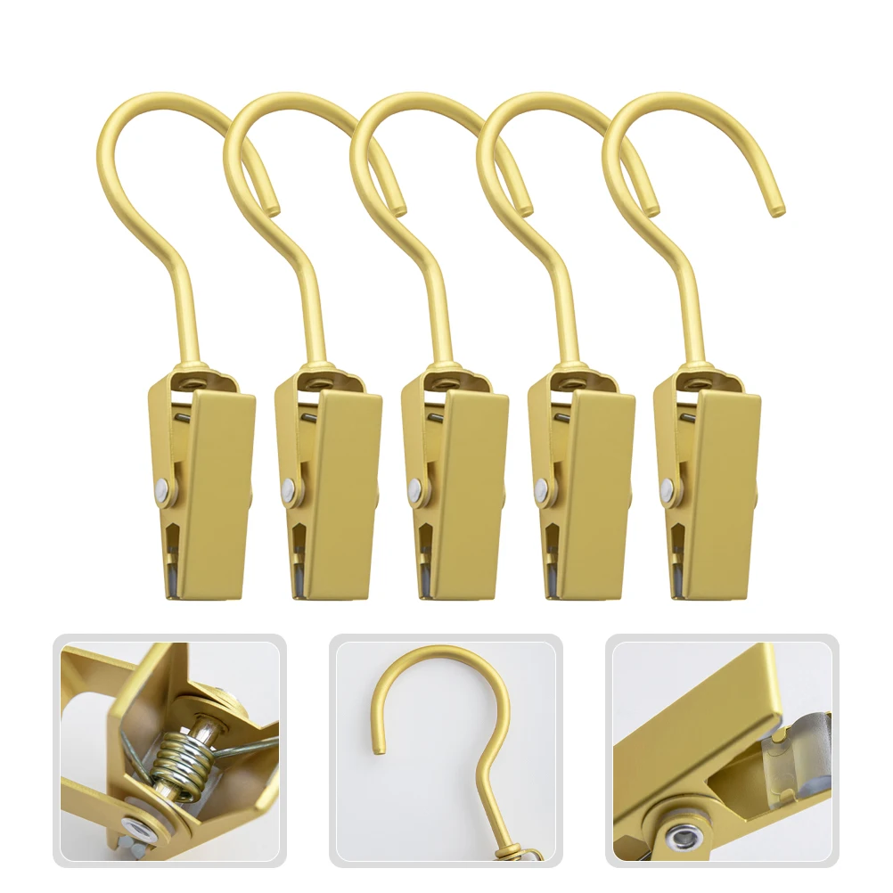 

5pcs Laundry Hanger Clips Multipurpose Clip Hooks Household Clothes Clamp Drying Accessories Travel Towel Hat Sock Hanger Boot