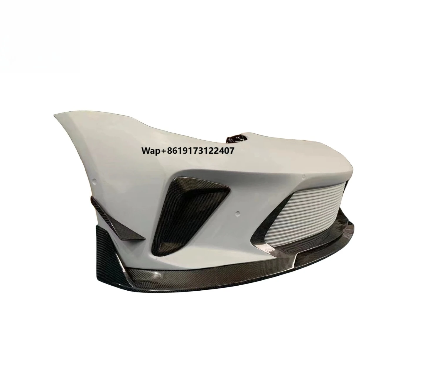 Robot Style Carbon Fiber Front Bumper for  Model 3 2016-2021 Carbon Fiber+FRP Front Bumper