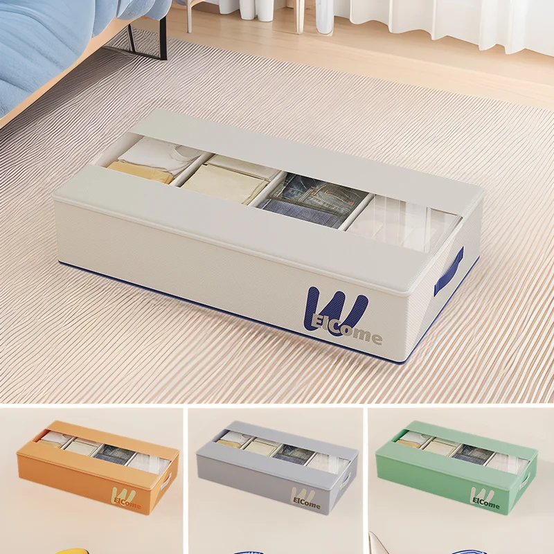 

free moisture-proof bed bottom storage boxmulti-functional compartment storage box with lid,waterproof and moistureproof storage