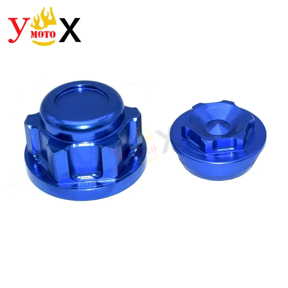 

Motorcycle CNC Left Right Front Axle Screw Nut Cover Bolt Decal Cap For Husqvarna TE250i TE300i 2018-22 TC250 TX300i 2020-2022