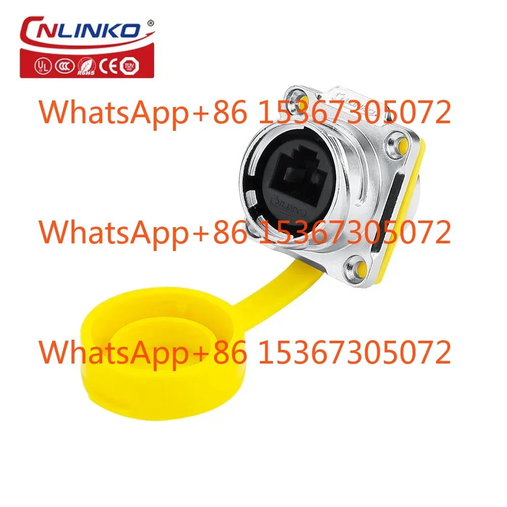 

CNLINKO DH24 RJ45 Ethernet LAN RJ45 Промышленный разъем металлическая водонепроницаемая розетка rj45