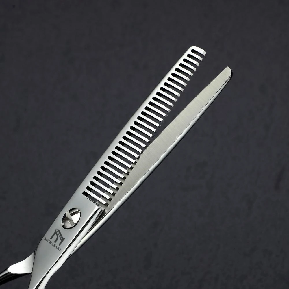 MURASAKI Professionelle Friseurschere, 6,0 Zoll Haarschneideschere, Hitachi 440C Stahl, Hochwertiges Friseurzubehör – Detail 26