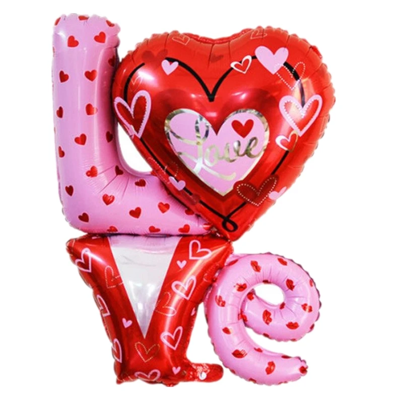 

1pc Babyshower Love Heart Shaped Aluminium Foil Balloon Party valentines day Wedding Wedding Anniversary Decoration Love Ballon