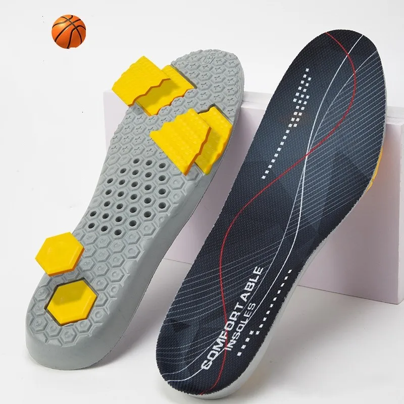 Sports Insoles Shock-absorbing Sweat-absorbing Soft Soles Air Cushion Basketball Shock-absorbing High-elasticity Insoles