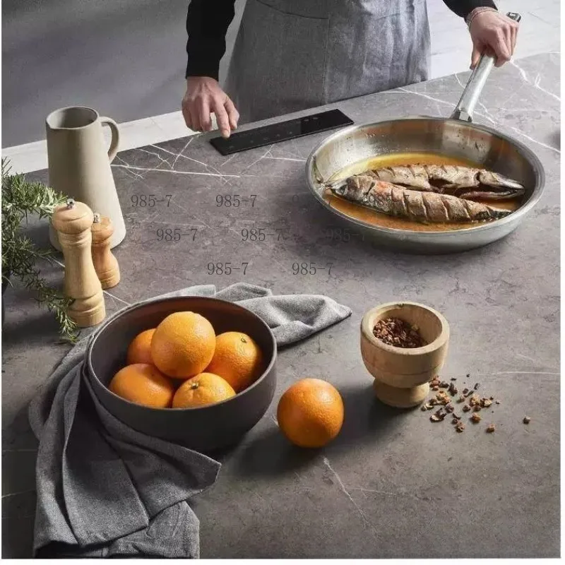 4-Zone Embedded Invisible Induction Stove, Independent Control Panel Design for Marble and Stone Counter Concealed Mounting