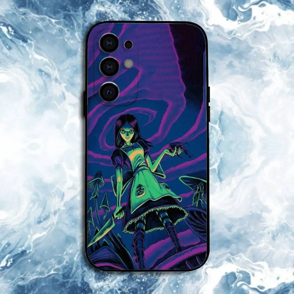Etui na telefon Alice Madness Returns dla Samsung S25, S24, S23, S22, S21, S20, Plus, Fe, Lite, inne modele, czarne etui