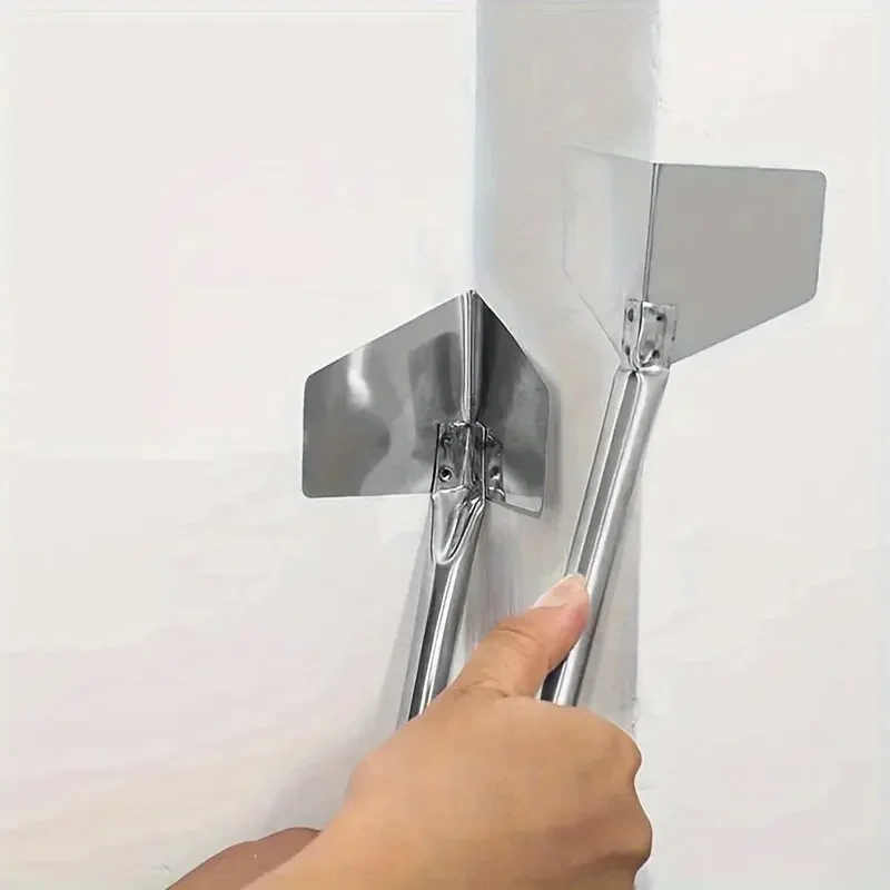 Juego de 4 herramientas de construcción: espátulas de acero inoxidable para masilla, raspadores de paneles de yeso, herramienta manual para esquinas interiores y exteriores, extractor Yin Yang