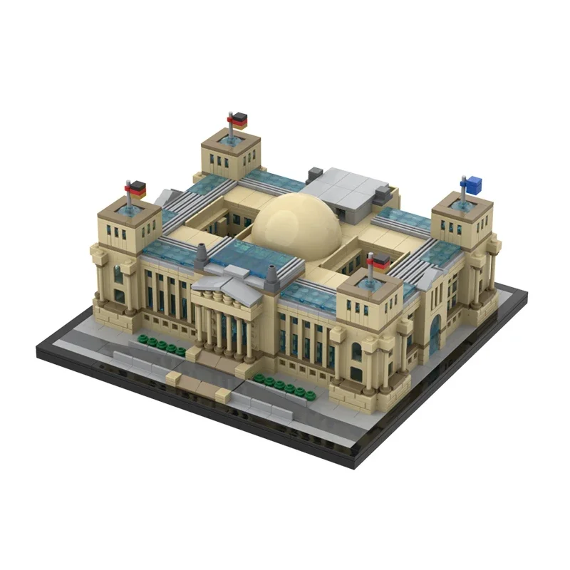 MOC-88546 Urban Architecture Series Germany Conference Room Reichstag - Berlin Building Blocks Kits DIY Kids Puzzle Toys Gift