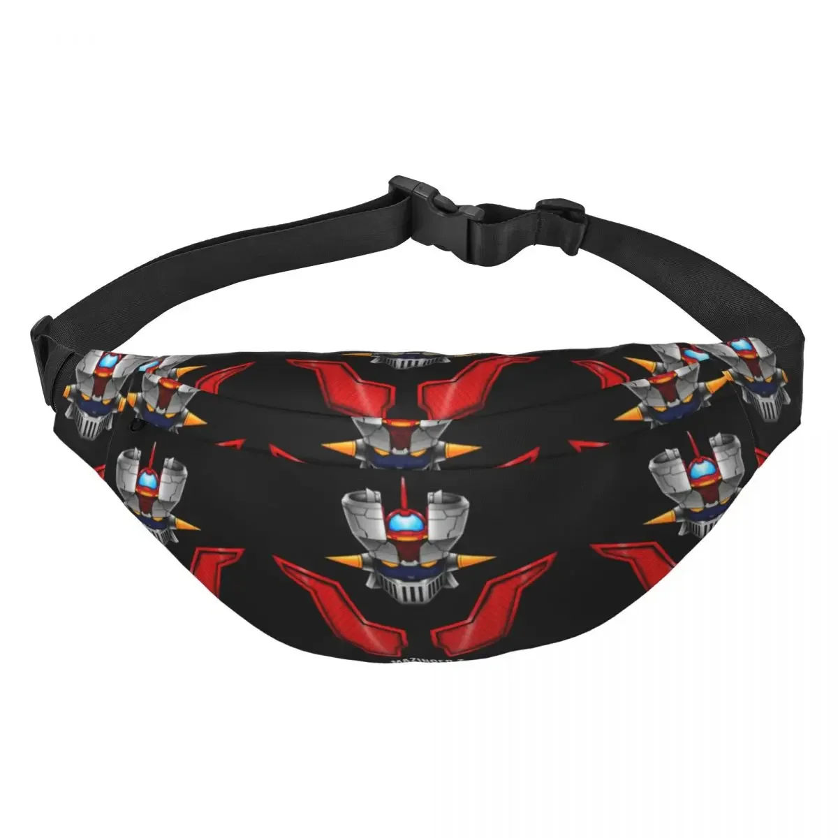 Goldorak Grendizer Fanny Pack Women Men Anime UFO Robot Goldrake Sling Crossbody Waist Bag for Traveling Phone Money Pouch