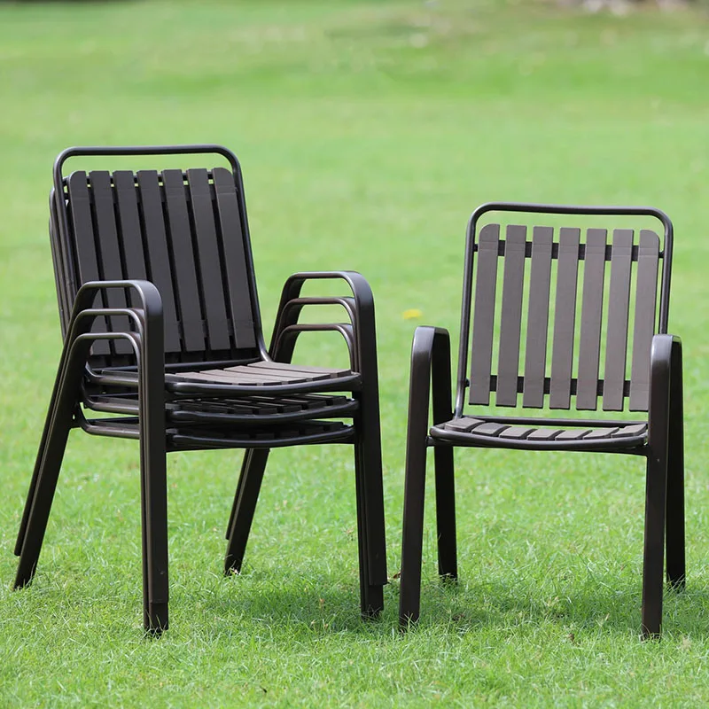 Muebles de jardín de aluminio, taburete, porche, columpio, salón, terraza al aire libre, mecedora para balcón, sillones exteriores de plástico