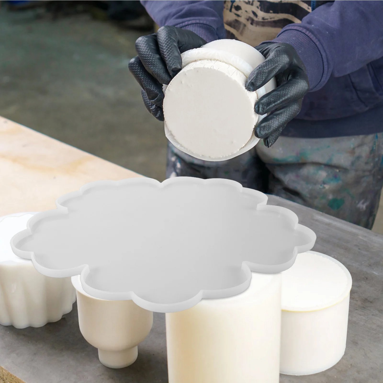 Silicone Flower Mold Set Floral Coaster Making Moulds for Epoxy Resin Reusable DIY Crafting Projects Flower Rensin Mold