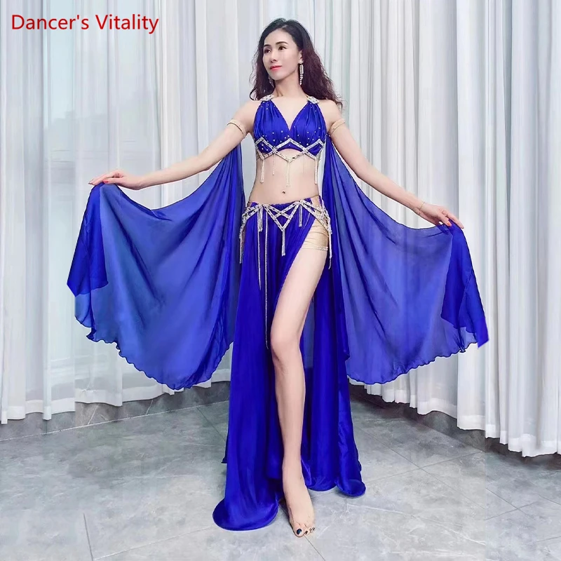 

Belly Dance Performance Costumes Set Cusomized Female Oriental Dance Clothing Hand Made Bra+long Skirt 2pcs Bellydancing Suits