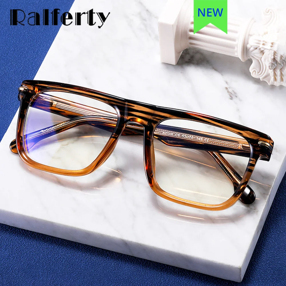 

Ralferty TR90 Men's Eyeglass frames Man Glasses Frames Vintage Computer Blue Light Glasses for Men 2025 Transparent Eyepieces