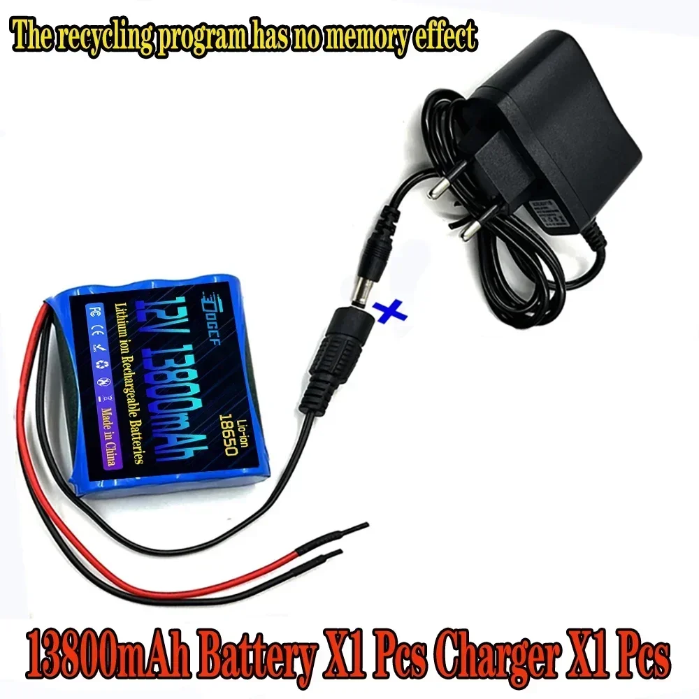 12V 13800mAh 3S1P 18650 リチウム電池スピーカー懐中電灯 CCTV GPS サーチライト長期的な充電式
