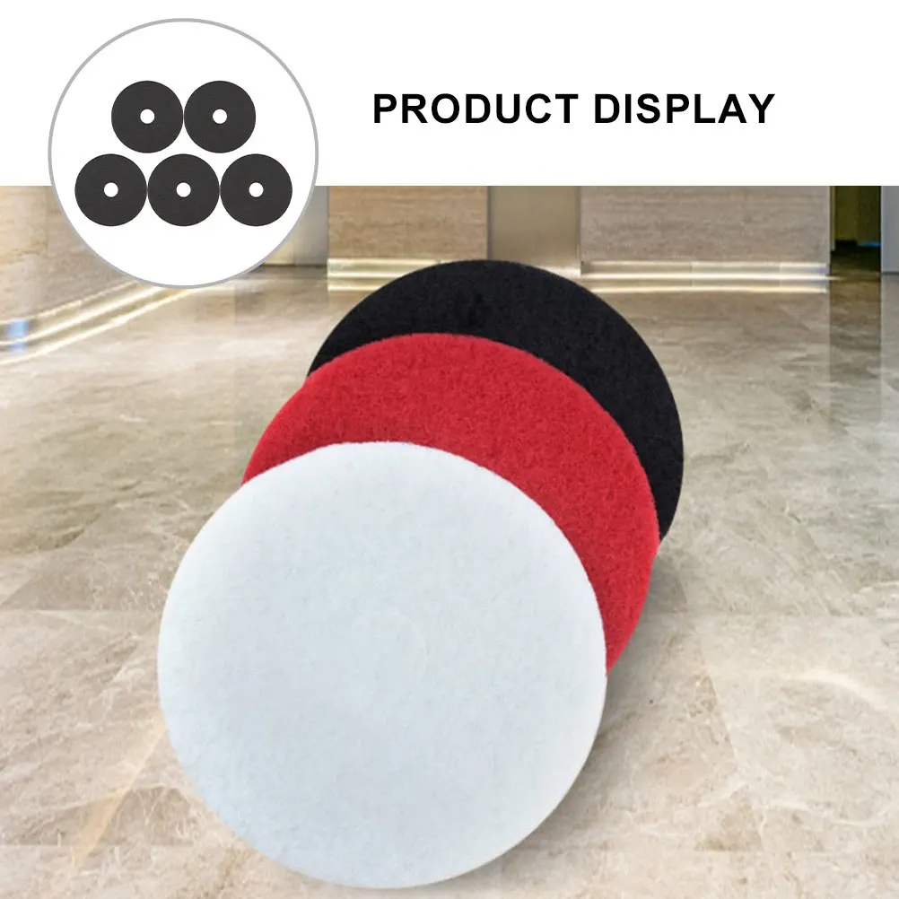 

5 Sheets Microfiber Cleaning Pad Floor Machine Supplies Polishing Cushion for Floors Scratch Resistant Compact