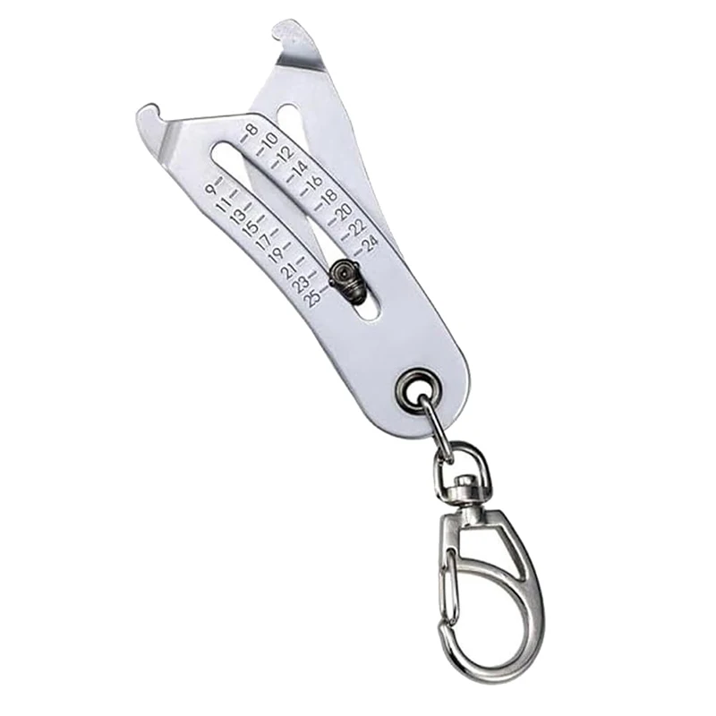 Precise Thread Size Checker Keychain Portable Caliper Gauge Metric/Imperial Hexagonal Nut Screw Thread Size Manual Measure Tools