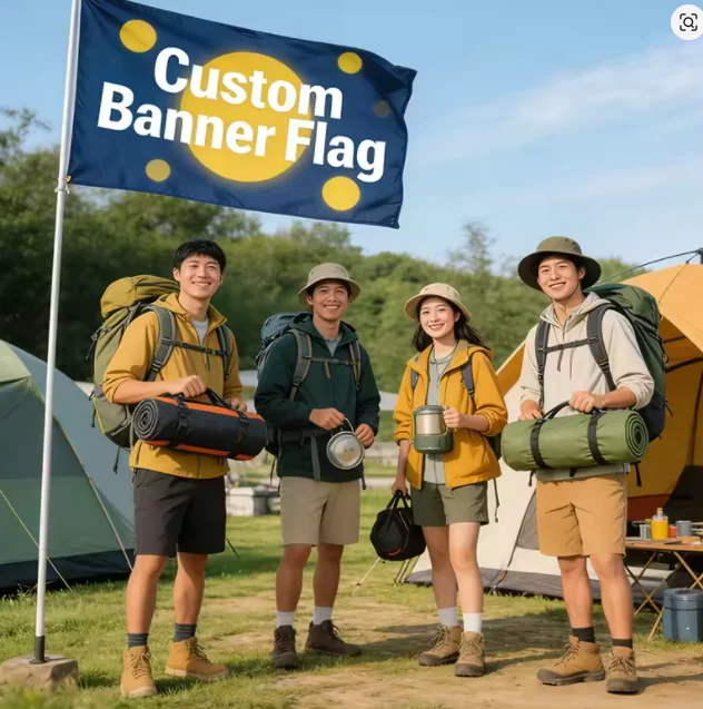 Custom Printed Flags & Banners Full Color DesignFade for Trade Shows Grand Opening Retail Store Indoor Outdoor Signage Display