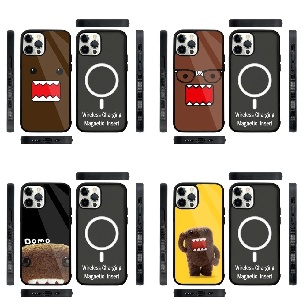 Cute D-Domo Kun Phone Case Strong Magnetic For IPhone 15,14,13,Pro,Max,Plus,11,12,Mini For Magsafe Wireless Charging