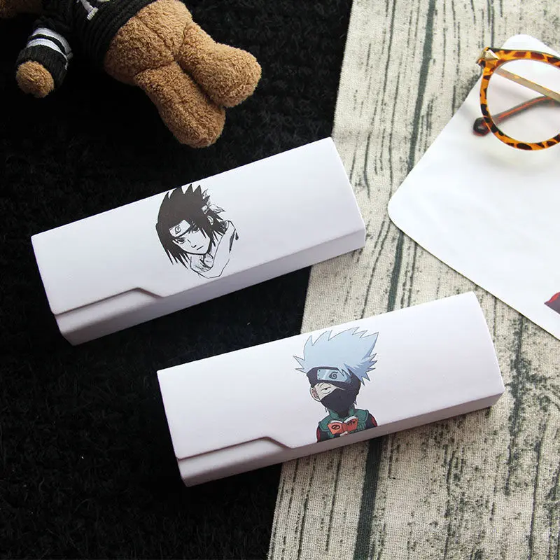 New Naruto Uchiha Sasuke Glasses Case Student Shortsighted Men and Women Portable Anti-Fall Pencil Sunglasses Storage Box Gift