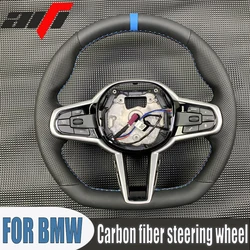 Carbon Fiber Steering Wheel for BMW G80 G87 G82 G87 G05 G06 G07 G15 G14 G16 G30 G31 G32 3 4 Z4 5 Series Old Upgrade New 2025 M4