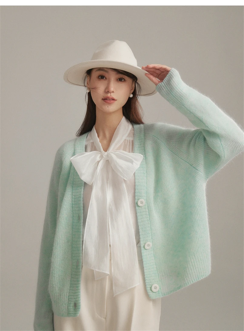 2024 Spring Summer Women Fashion Elegant Shirts Long Sleeve Solid Thin Lyocell Ladies Tops Fairycore Big Bow Chic Blouse blusa