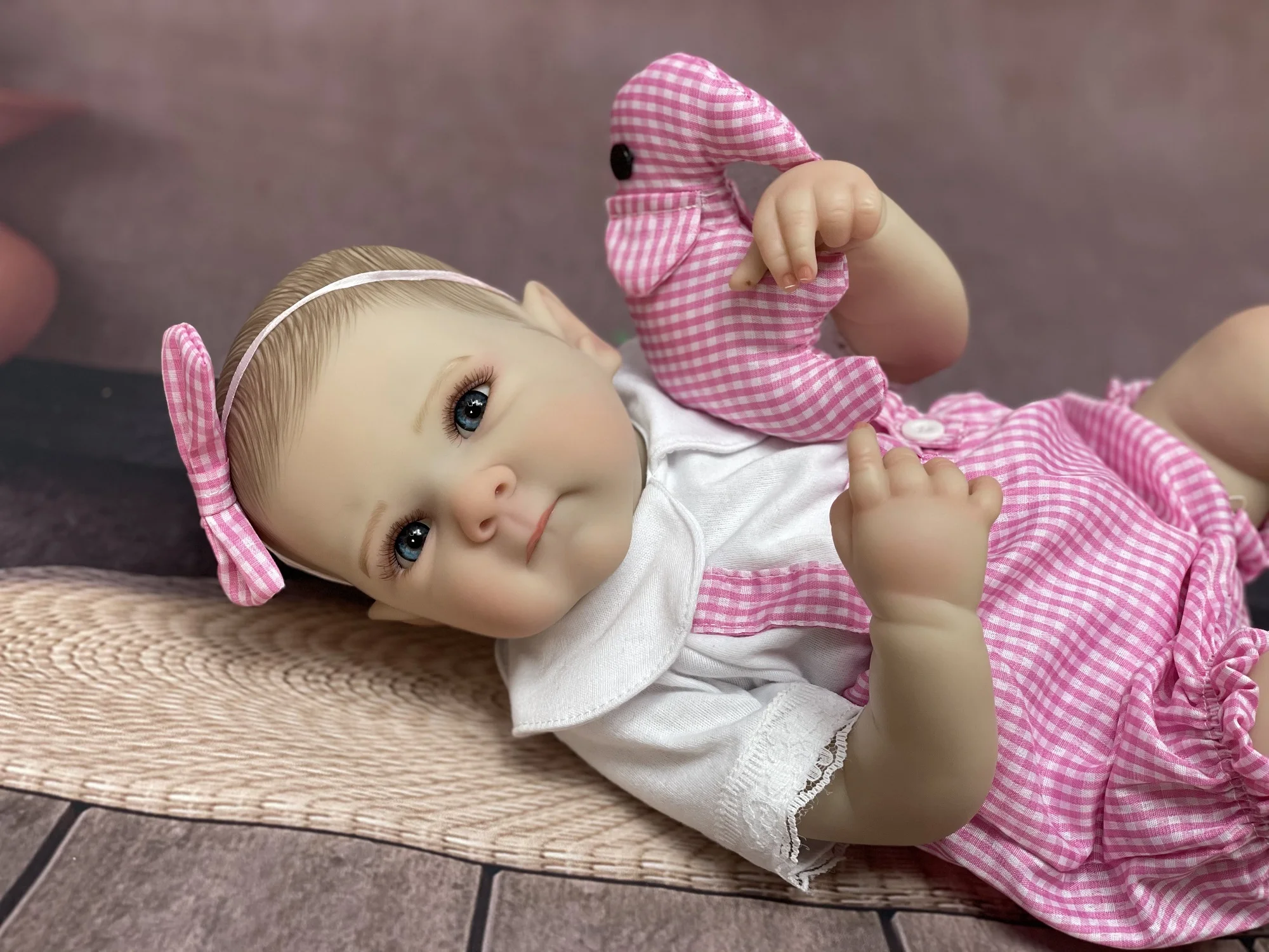 Bettie Bebe-Fille Reborn Peinte en 3D, Peau Douce au Toucher, Corps Complet, Beurre en Vinyle, Imperméable