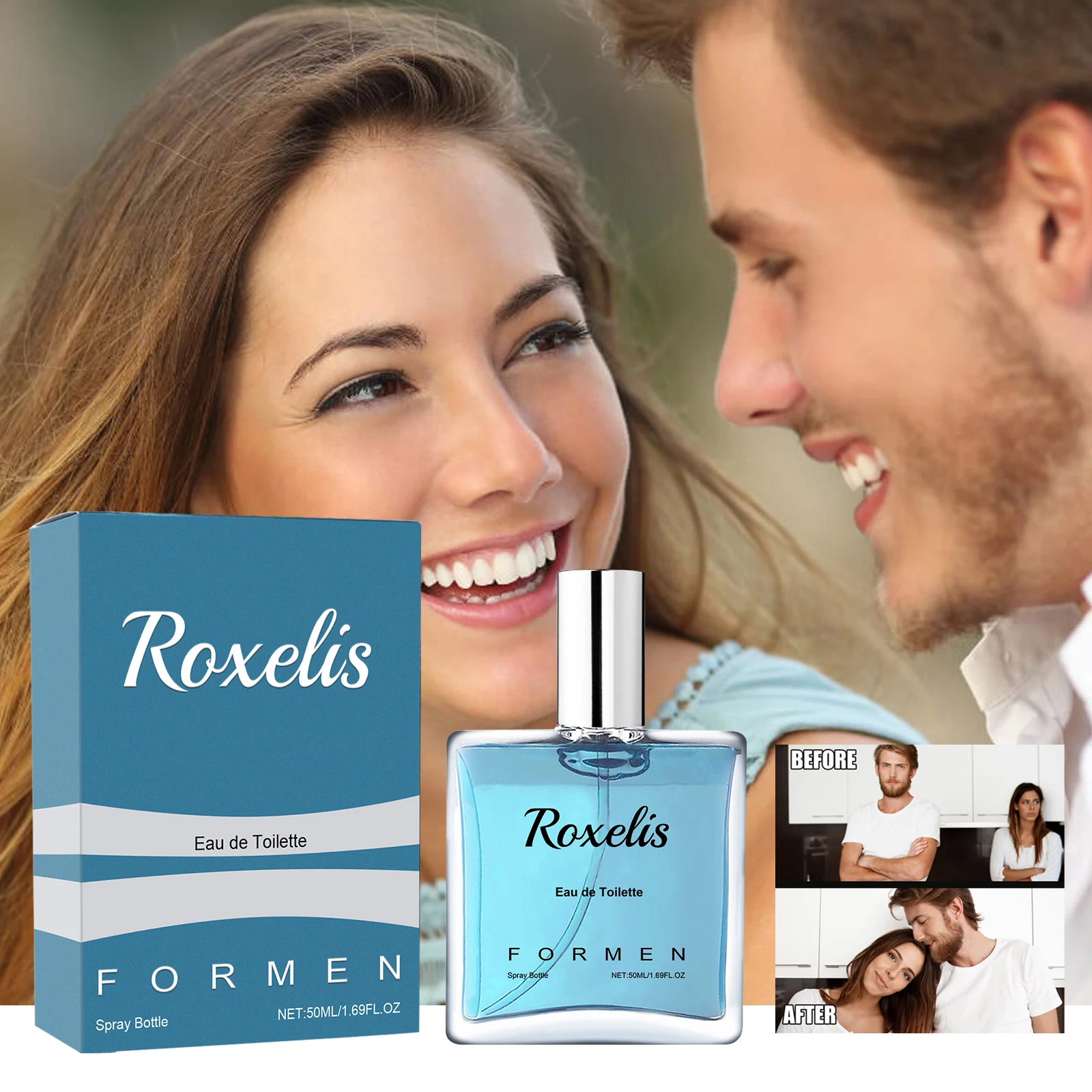 Roxelis Men\'s Eau De Toilette Spray Lasting Fragrance Fresh Natural Elegant Charming Dating Atmosphere Niche Perfume 1.69 OZ