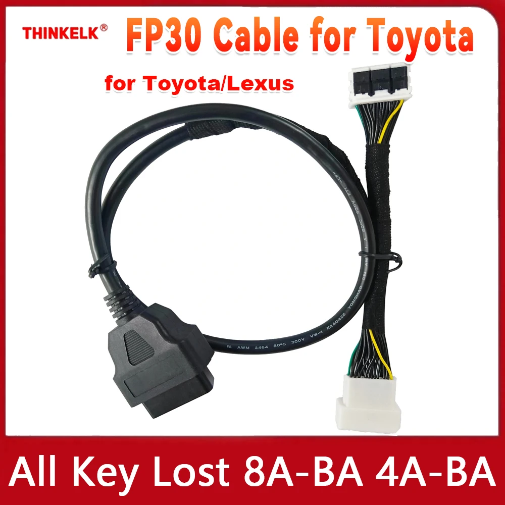 FP30 Cable for Toyota 2022- All Key Lost For Lexus 8A-BA 4A-BA Models FP-30 PIN Cable without PIN Code Works with K518ISE K518S