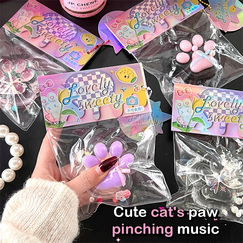1 stücke Nette Perle Katze Klaue Squeeze Kneifen Transparent Spielzeug Katze Pfote Langsam Rebound Dekompression Spielzeug Kinder Stress Release Vent spielzeug