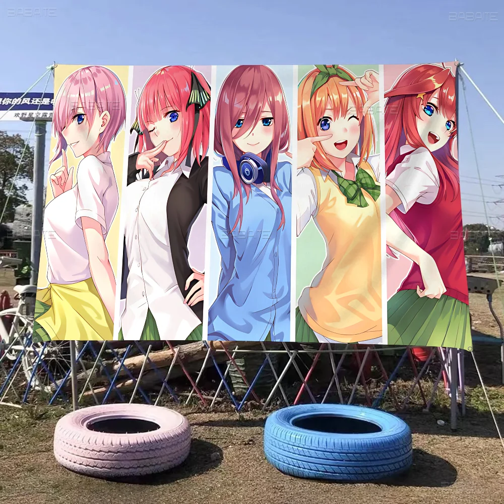 

Anime The Q-Quintessential Q-Quintuplets Printed Large Flag Art Science Fiction Room Home Decor Decor Banner