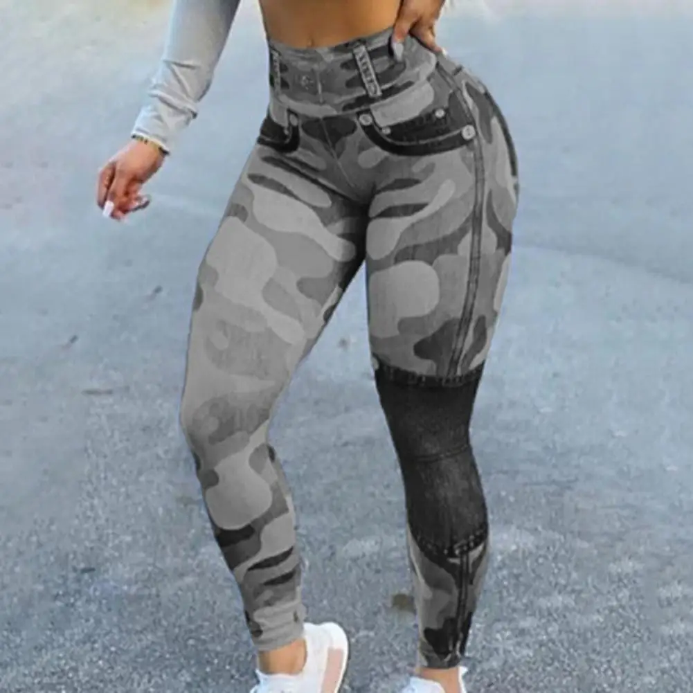 2022 Elastic Women Pants Camouflage Seamless High Waist Leggings Camo Skinny Yoga Pants Workout Pants pantalones roupas feminina