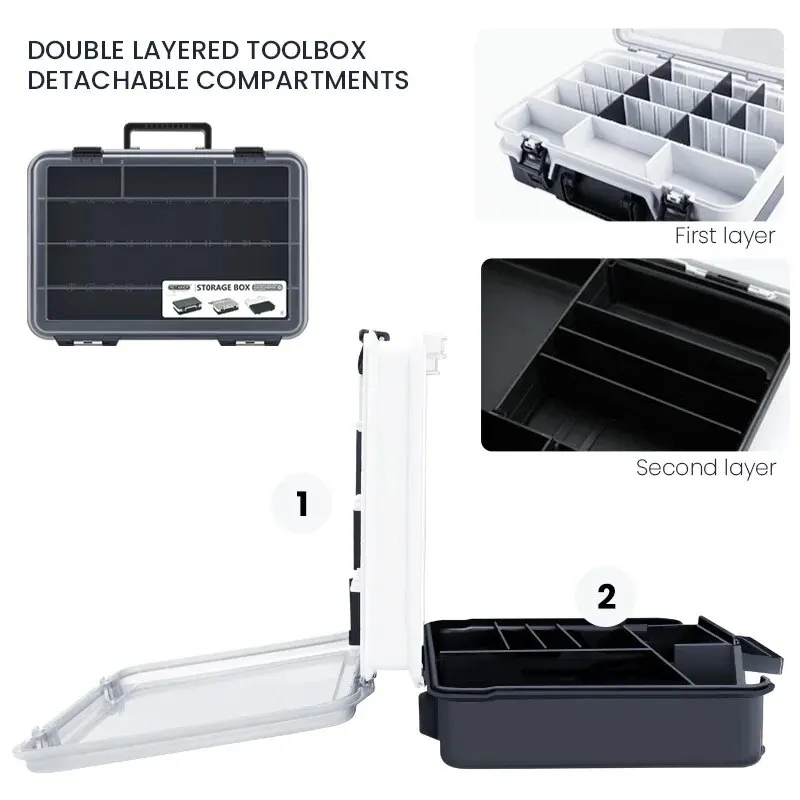 AIRAJ Multifunctional Plastic Parts Box Electronic Components Storage High Hardness Durable Hardware Tools