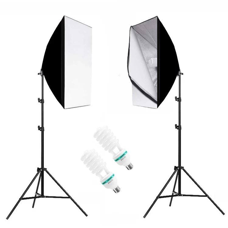 Photography Studio Set 2.6M X 3M Background Stand Green Screen Backdrop Softbox Umbrellas Bulbs Lighting Kit