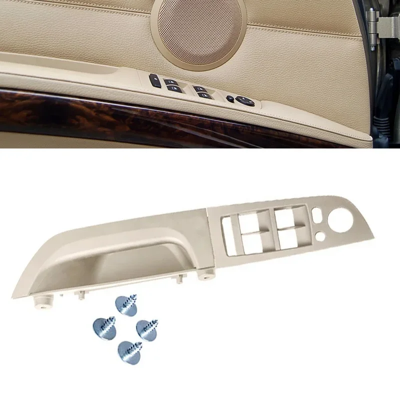 For BMW 3 Series E90 E91 RHD Beige Car Inner Handle Panel Pull Trim Interior Driver's Door Switch Cover Auto New Accessories