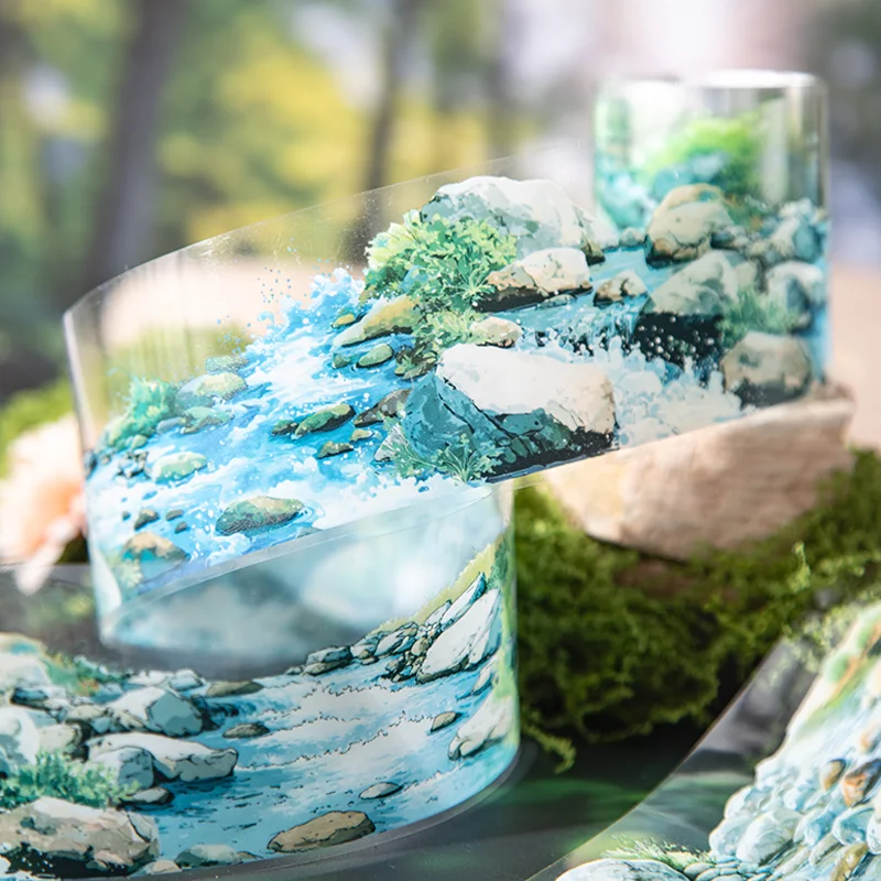 200 cm/rotolo Shell Glow PET Nastro adesivo Manuale fai da te per decorare album, cornici fotografiche, biglietti d'auguri e custodia per telefono