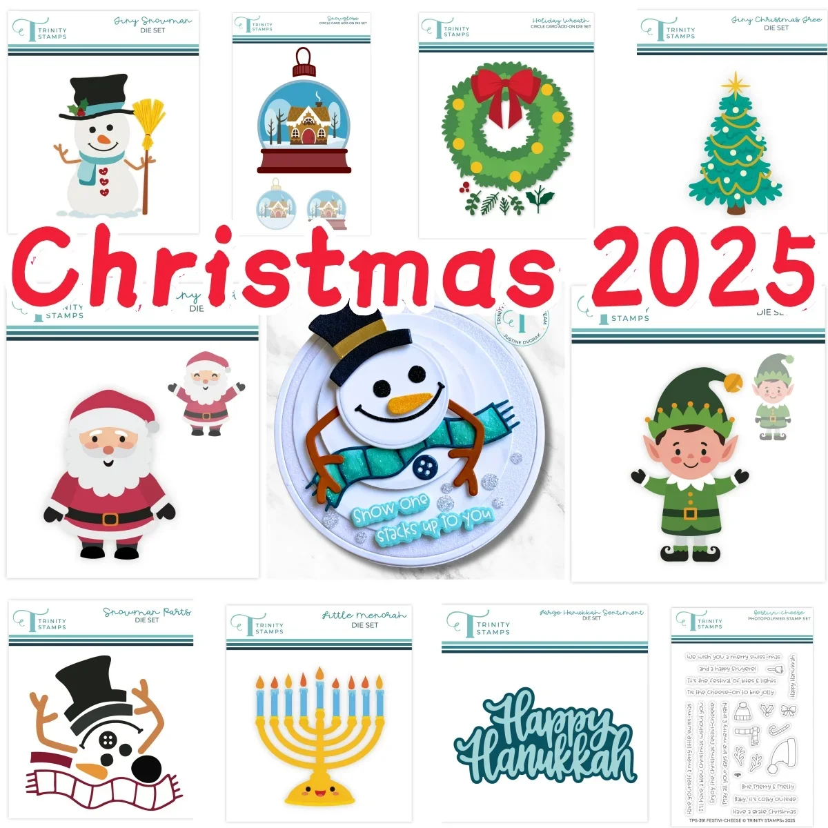 

Christmas 2025 Wreath Snowglobe Circle Tree Metal Cutting Dies Clear Stamps for DIY Making Card Scrapbook Template Decoration