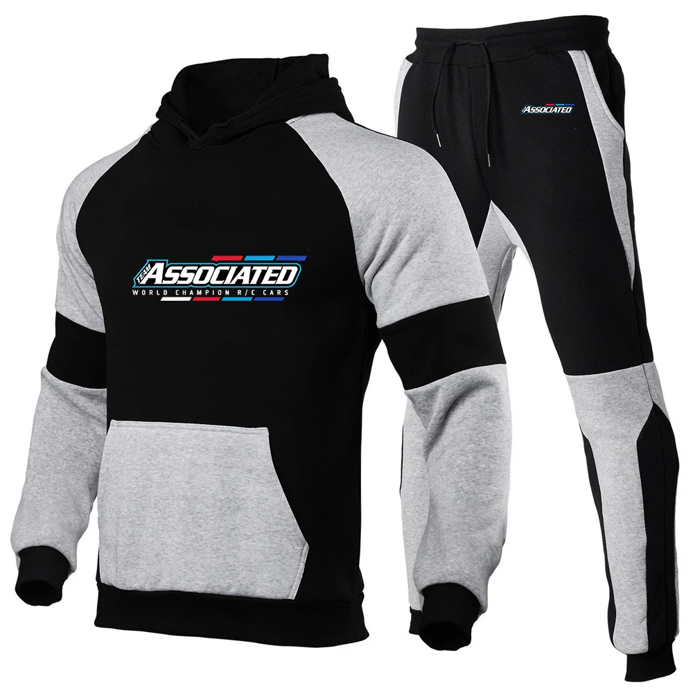Rc Team Associated Letter Print Sweatshirt Suit Men's Hoodie Pants Set Spring Autumn Casual Sports Pullover Trousers Sets view 5