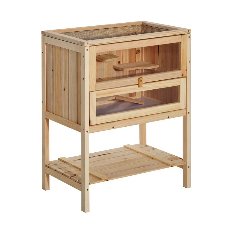 

Small Luxury Multi-Storey Wooden Hamster Cage Simple Indoor Toy Run Nest For Household Pets