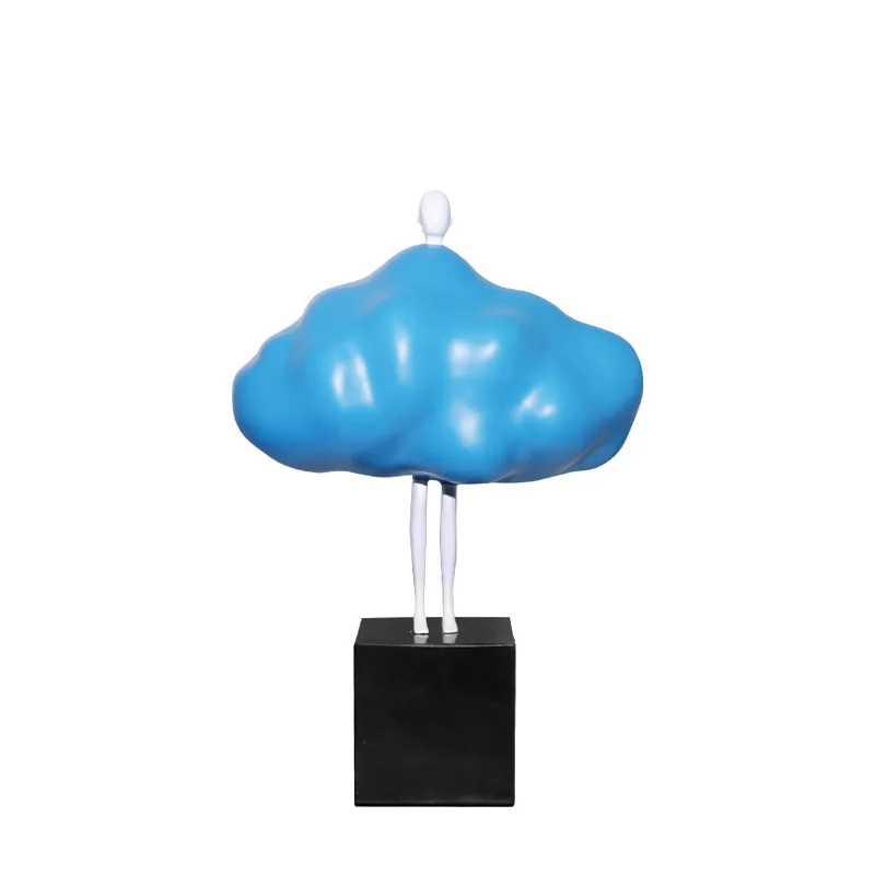 

Modern simple and creative resin cloud man model room living room decoration ornament, wine cabinet TV cabinet craft