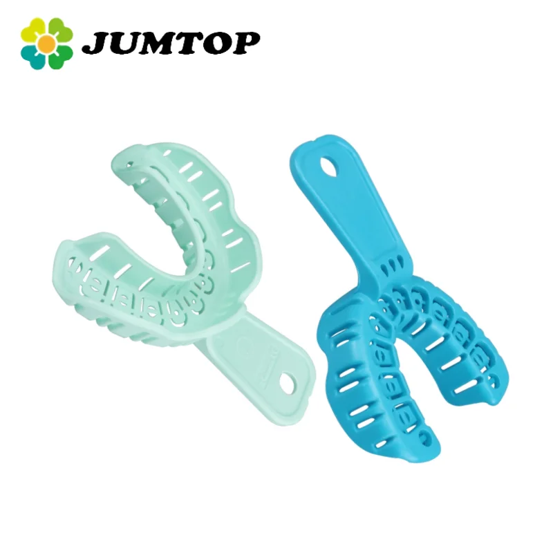 

JUMTOP 6Pcs Dental Impression Tray High Temperature Plastic Teeth Holder Trays Full Mouth Removable Partial Mold Tray