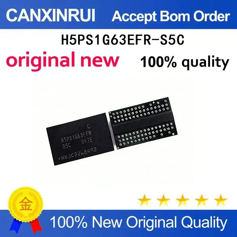 

(5-100 Pieces) New H5PS1G63EFR-S5C H5PS1G63EFR Package FBGA-84 Storage Chip IC