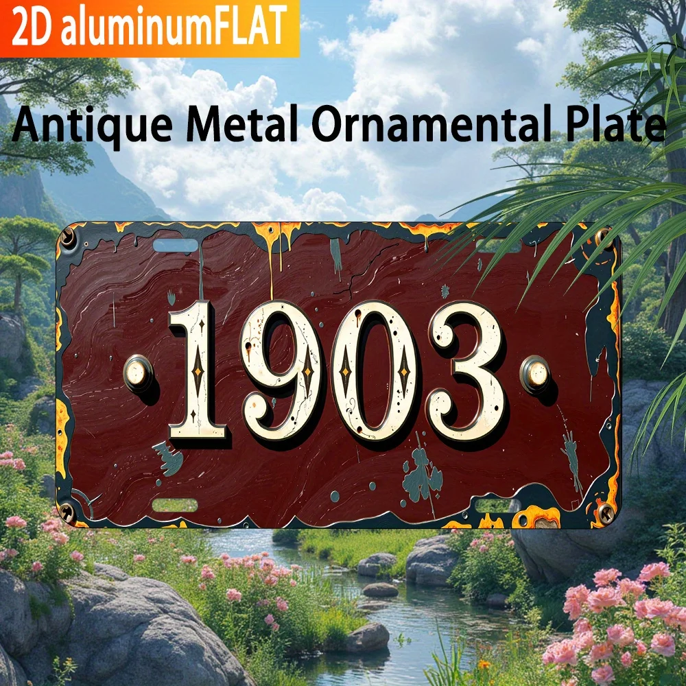 2D Flat - 1pc Vintage Decorative Art Sign | 2D Flat, Wall Hanging, 15.24 x 30.48 cm, High-Definition UV Print, Ideal for Living