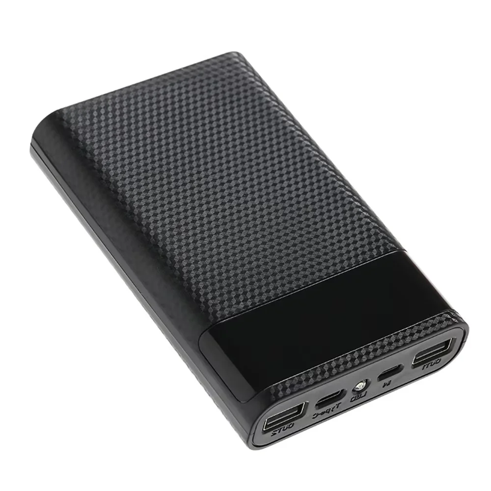 4x18650 Batterie DIY Power Bank Fall 5V 2A Dual USB Typ C DIY Lade Lagerung box Für Android Micro USB Schnittstelle Smartphones