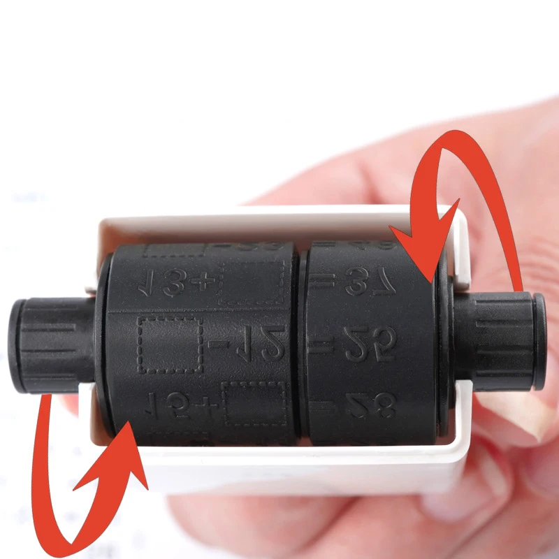 Math Roller Ensino Stamp, Preencha o carimbo em branco, Design Digital reutilizável, dentro 100 Prática Matemática