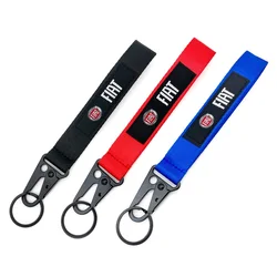 Car Nylon Keychain Key Ring Auto Decoration Accessories For Fiat Panda Bravo Punto Croma 500 595 Keyring Gift Car Accessories