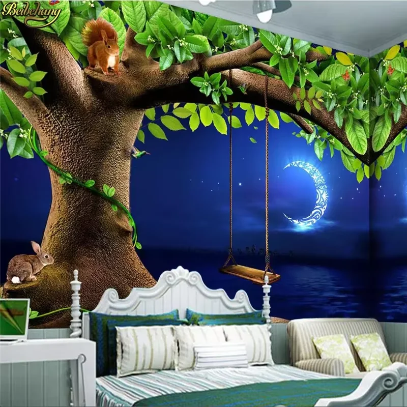 

3D Mural Wallpapers - Personalized Tree of Life Photo Wall Paper for Bedroom Wedding Decoration Beibehang Papel De Parede