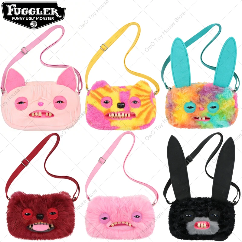 Sacs à bandoulière en peluche Fuggler Ugly Teeth Monster, sacs à bandoulière Fugglers Wide Eyed Weirdo Sir Belch Peluche Dolls