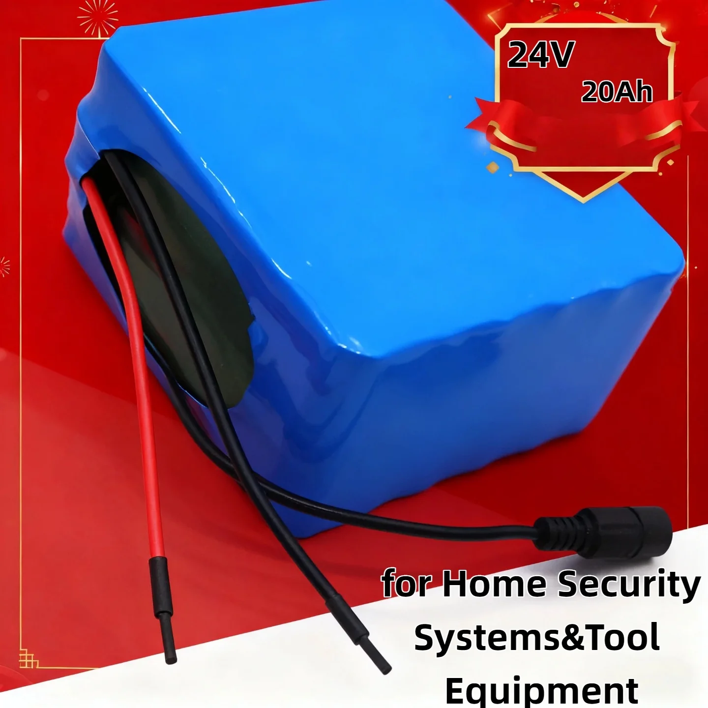 

100% Brand New 24V 30000mAh 6S6P 18650 Battery Pack–Built-in BMS,Reliable Power Supply， for Home Security Systems&Tool Equipment