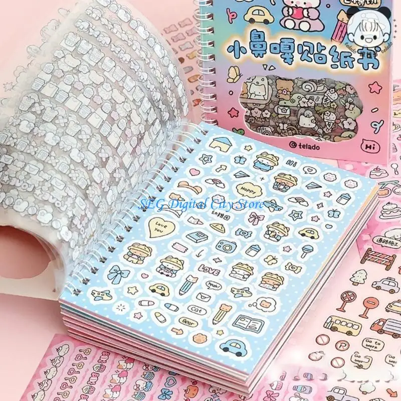 

U75B Lovely Kpop Sticker Cartoon Scrapbook Sticker Book Decorative Sticker Self-Adhesive Sticker for Photocards Journal
